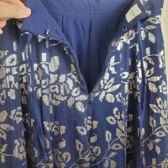 The Saree Room Navy Iris Maxi Skirt size S - Picture 7 of 8